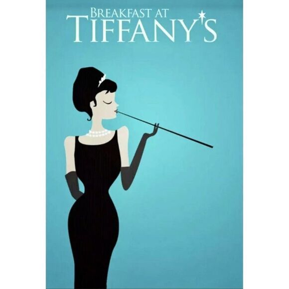 FRAMED PICTURE SET 2~ Audrey Hepburn BREAKFAST AT TIFFANY BLUE Wall Art Prints - Picture 9 of 10